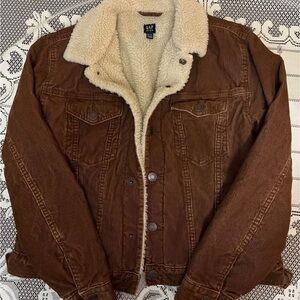 GAP BOYS Brown Sherpa-Lined Jacket